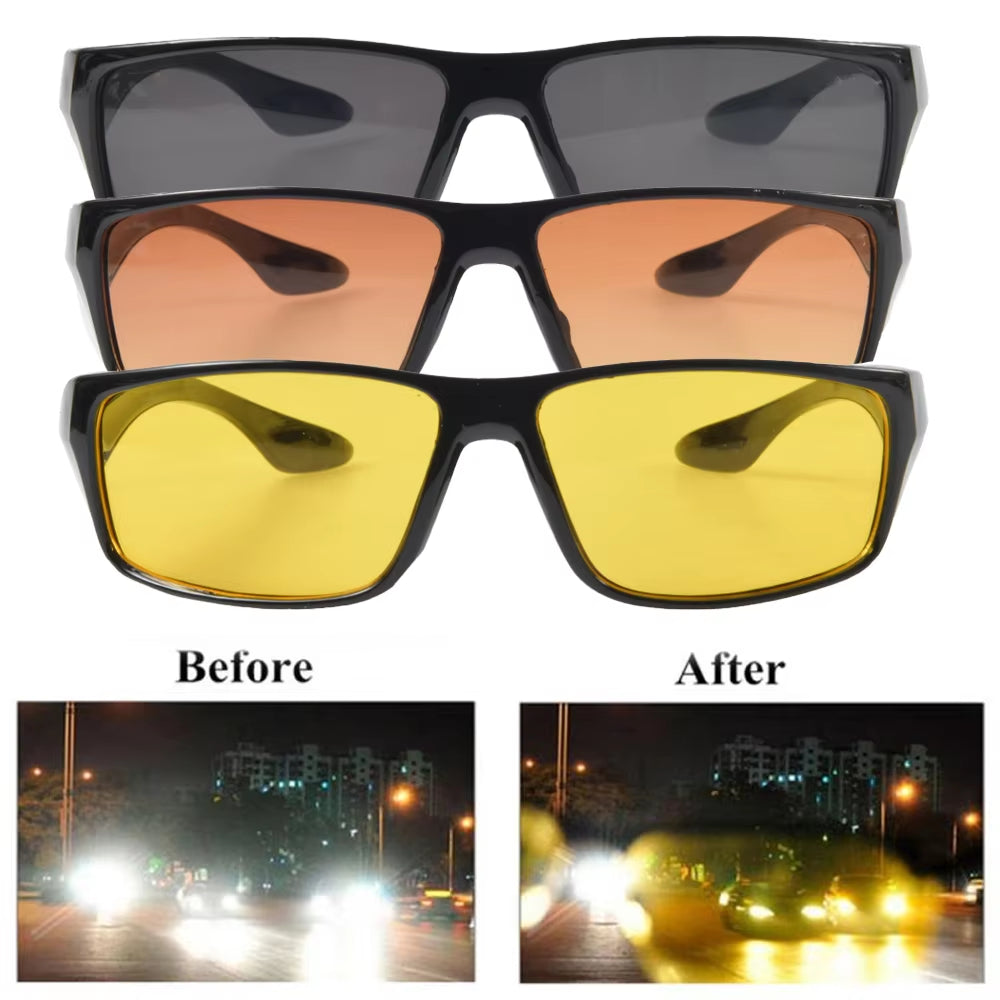 Anti-Glare Night Vision Driver Goggles Night Driving Enhanced Light Glasses Fashion Sunglasses Goggles Car Accessries