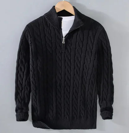 Pull en Tricot à Fermeture Éclair pour Homme