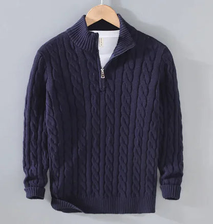 Pull en Tricot à Fermeture Éclair pour Homme