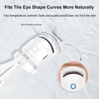 Eyelash Curler Portable Electric Heated Comb Eye Lash Perm Long Lasting Eyelashes Curls Thermal Eyelash Curler Makeup Tools