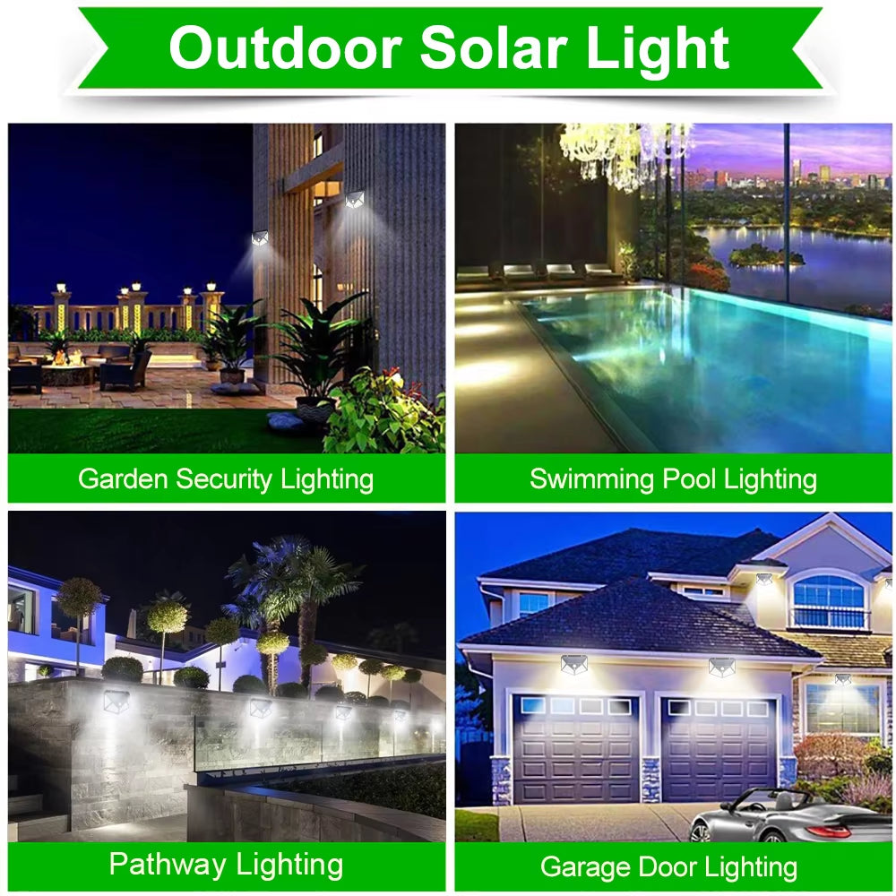 180 100 LED Solar Light Outdoor Solar Lamp with Motion Sensor LED Garden Light Waterproof Solar Power Spotlight Street Sunlight