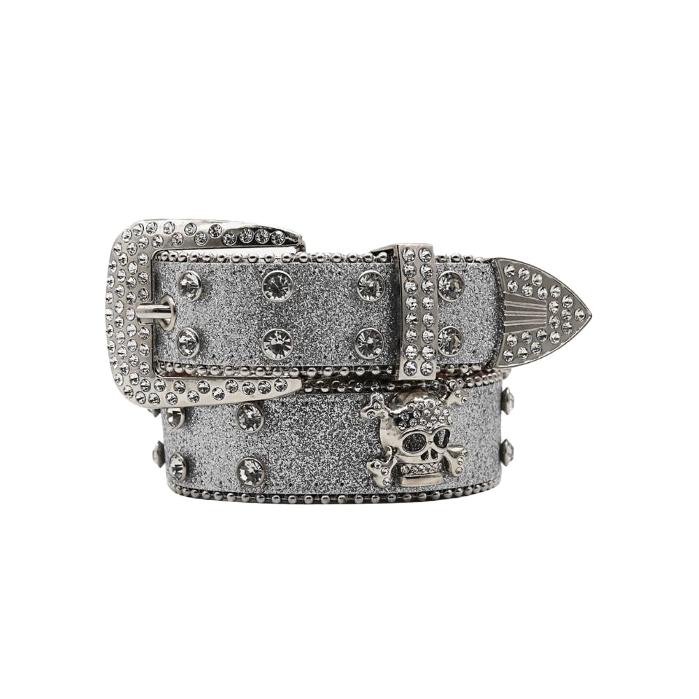 Rhinestone Skull Belt