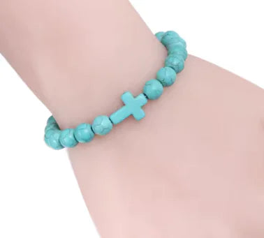 Turquoise Cross Bracelet