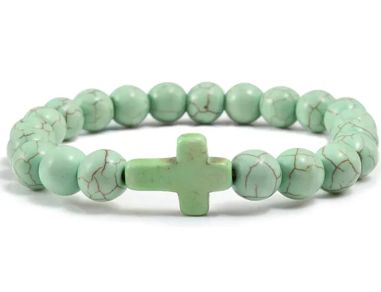 Turquoise Cross Bracelet