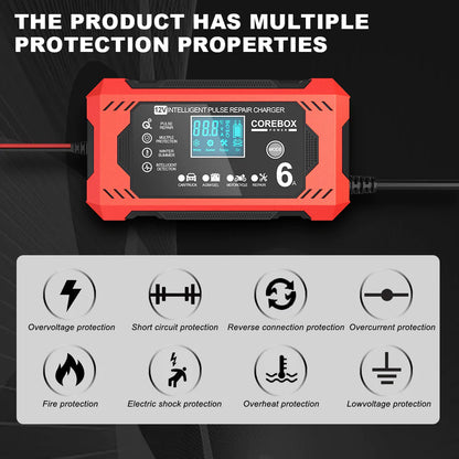 12V 6A Smart Battery Charger