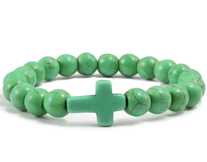 Turquoise Cross Bracelet