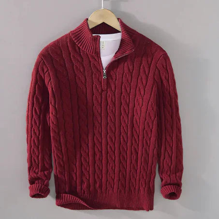 Pull en Tricot à Fermeture Éclair pour Homme