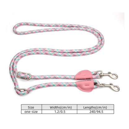 Multifunctional Durable Dog Leash Simple Nylon Lead Rope Outdoor Portable Collar Traction Rope Waist Leash Hands-Free Dogs Leash