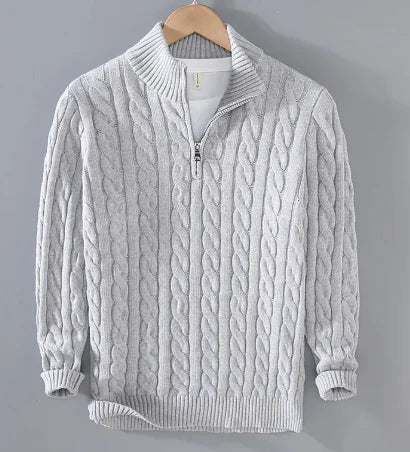 Pull en Tricot à Fermeture Éclair pour Homme