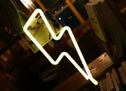 LED Neon Lightning USB Battery Sign