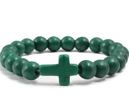 Turquoise Cross Bracelet