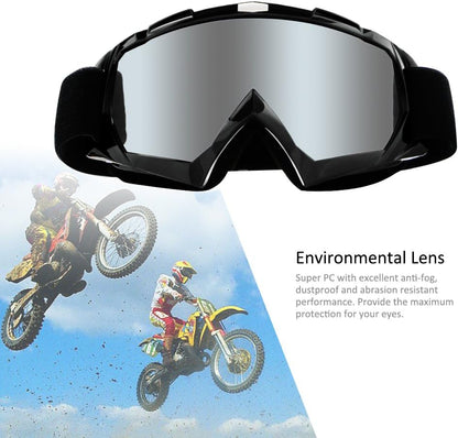 Lunette De Moto Cross, Lunettes De Protection De Sécurité Réglables, Lunettes De Ski Anti-Uv