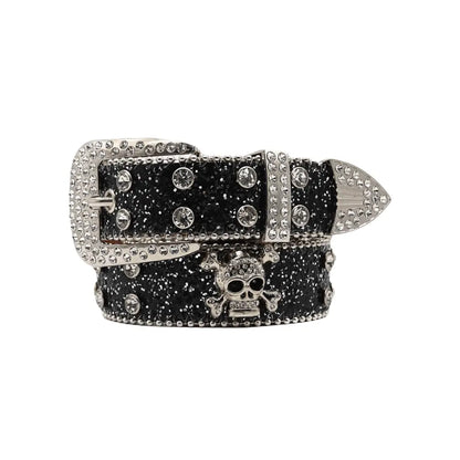 Rhinestone Skull Belt